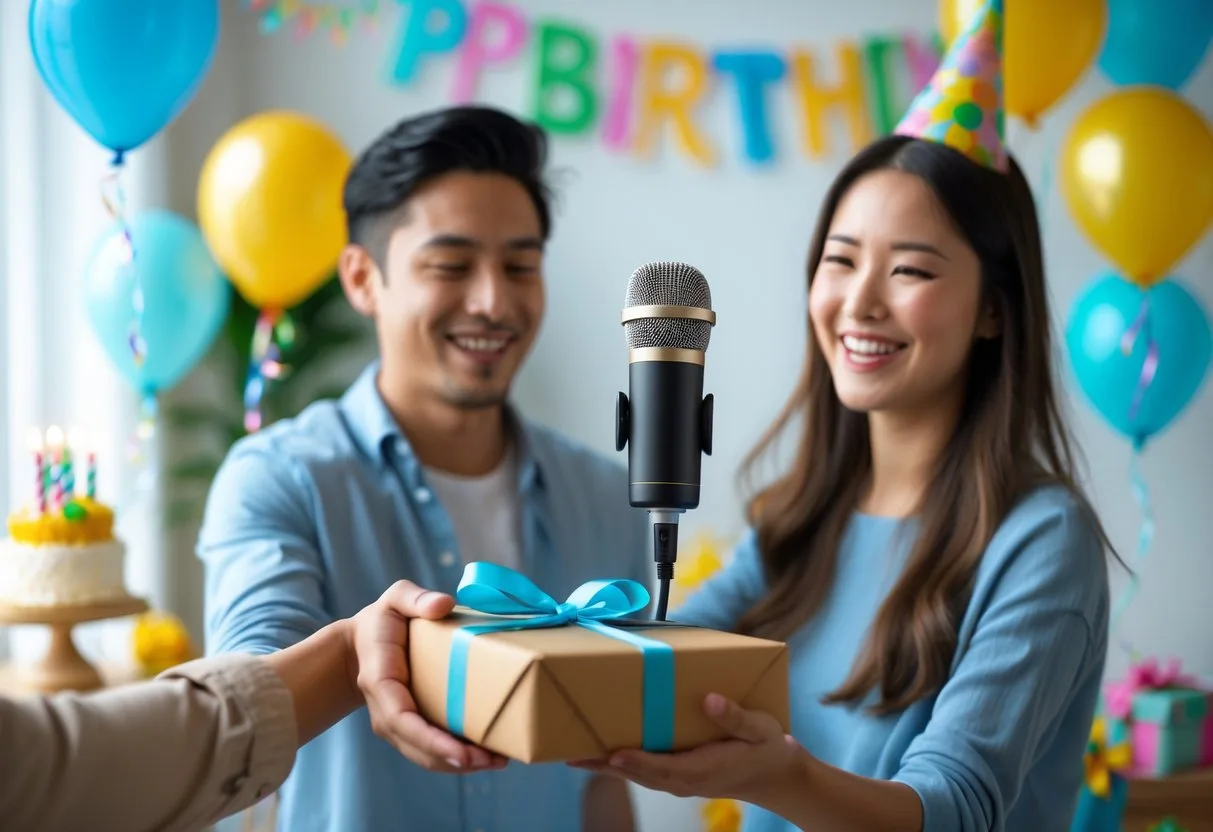 Give a streaming microphone as a birthday gift